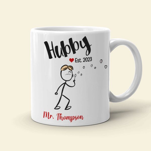Hubby Wifey - Personalized Couple Mug Set - Gift For Couple Hubby Wifey - Personalized Couple Mug Set - Gift For Couple