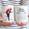 Hugging Couple Together Since Anniversary Date Personalized Mug Hugging Couple Together Since Anniversary Date Personalized Mug