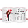 Hugging Couple Together Since Anniversary Date Personalized Mug Hugging Couple Together Since Anniversary Date Personalized Mug