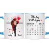 Hugging Couple Together Since Anniversary Date Personalized Mug Hugging Couple Together Since Anniversary Date Personalized Mug