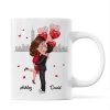 Hugging Couple Together Since Anniversary Date Personalized Mug Hugging Couple Together Since Anniversary Date Personalized Mug