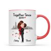 Hugging Doll Couple Anniversary Gift For Him Gift For Her Personalized Mug Hugging Doll Couple Anniversary Gift For Him Gift For Her Personalized Mug