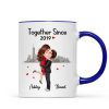 Hugging Doll Couple Anniversary Gift For Him Gift For Her Personalized Mug Hugging Doll Couple Anniversary Gift For Him Gift For Her Personalized Mug
