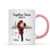 Hugging Doll Couple Anniversary Gift For Him Gift For Her Personalized Mug Hugging Doll Couple Anniversary Gift For Him Gift For Her Personalized Mug