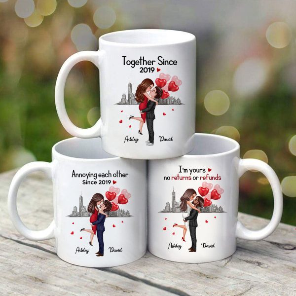 Hugging Doll Couple Anniversary Gift For Him Gift For Her Personalized Mug Hugging Doll Couple Anniversary Gift For Him Gift For Her Personalized Mug