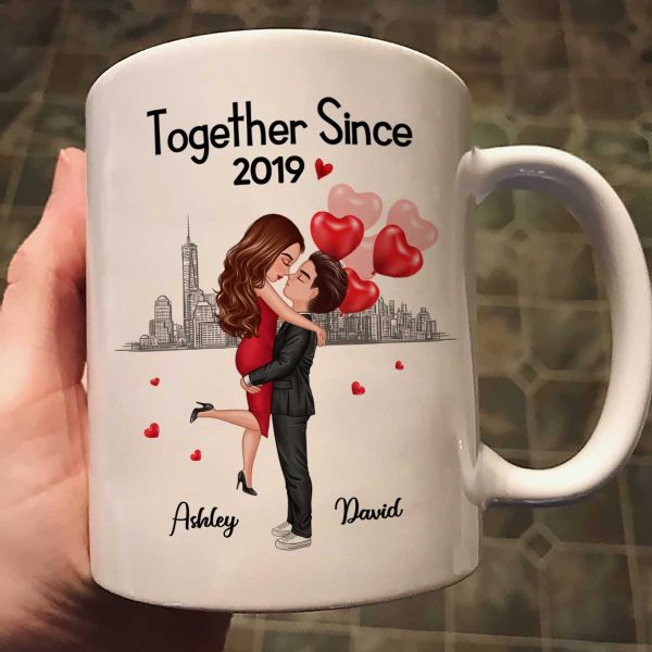 Hugging Doll Couple Anniversary Gift For Him Gift For Her Personalized Mug Hugging Doll Couple Anniversary Gift For Him Gift For Her Personalized Mug