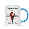 Hugging Doll Couple Anniversary Gift For Him Gift For Her Personalized Mug Hugging Doll Couple Anniversary Gift For Him Gift For Her Personalized Mug