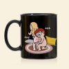 I Adore You And Love Every Part Of You - Personalized Couple Black Mug - Gift For Couple