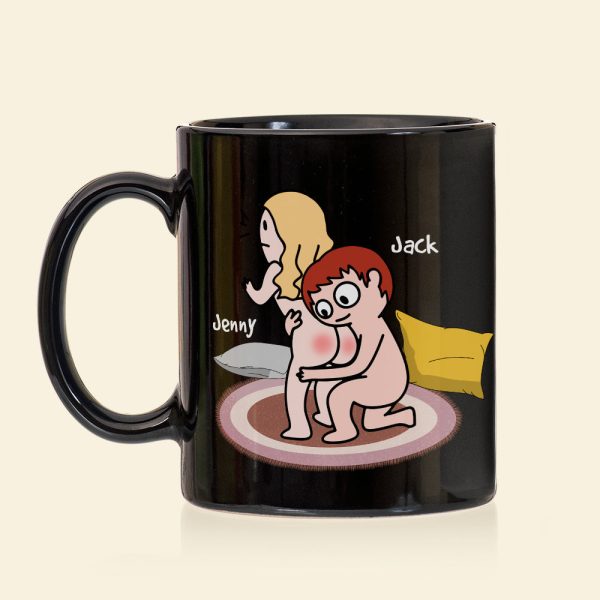 I Adore You And Love Every Part Of You - Personalized Couple Black Mug - Gift For Couple