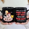 I Adore You And Love Every Part Of You - Personalized Couple Black Mug - Gift For Couple