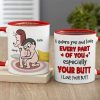 I Adore You And Love Every Part Of You - Personalized Couple Black Mug - Gift For Couple