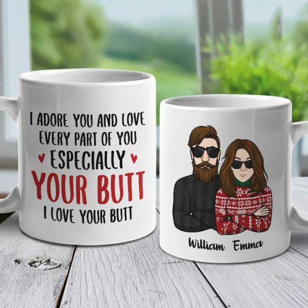 I Adore You And Love Every Part Of You - Personalized Mug I Adore You And Love Every Part Of You - Personalized Mug