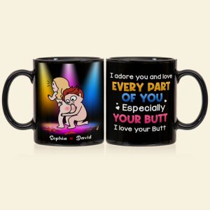 I Adore You And Love Every Part Of You Especially Your Butt - Personalized Couple Mug - Gift For Couple
