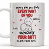 I Adore You And Love Every Part Of You Especially Your Butt - Personalized Custom Coffee Mug - CPL989_MG I Adore You And Love Every Part Of You Especially Your Butt - Personalized Custom Coffee Mug - CPL989_MG