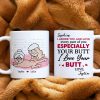 I Adore You and Love Every Part Of You Especially Your Butt Personalized Funny Couple Mug, Gift For Couple