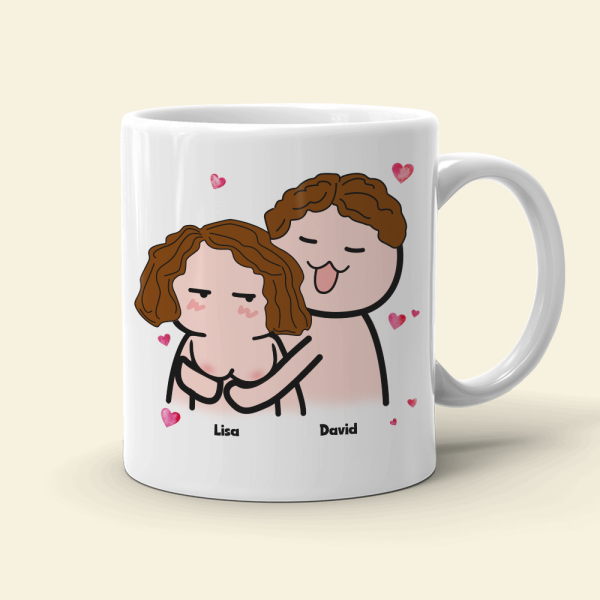 I Adore You And Love Every Part Of You- I Love Your Boobs Personalized Mug, Couple Gift I Adore You And Love Every Part Of You- I Love Your Boobs Personalized Mug, Couple Gift
