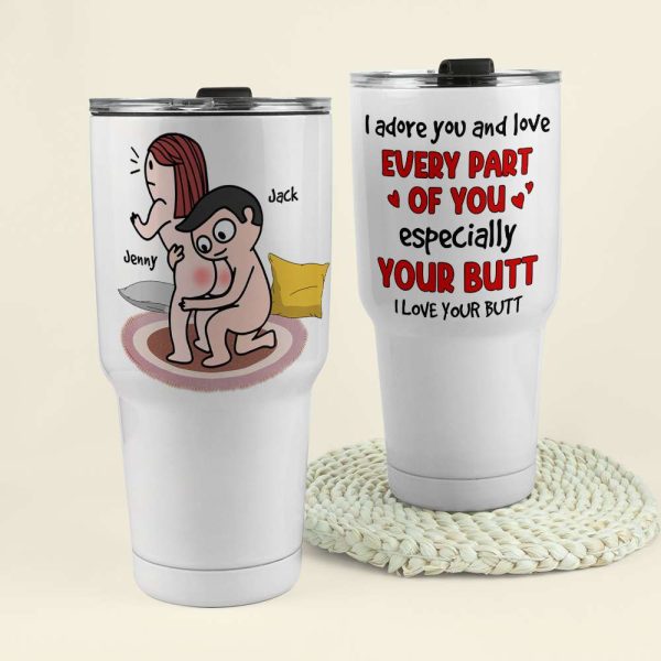 I Adore You Tumbler Cup With Romantic Couple - Personalized Gifts For Wife, Girlfriend I Adore You Tumbler Cup With Romantic Couple - Personalized Gifts For Wife, Girlfriend