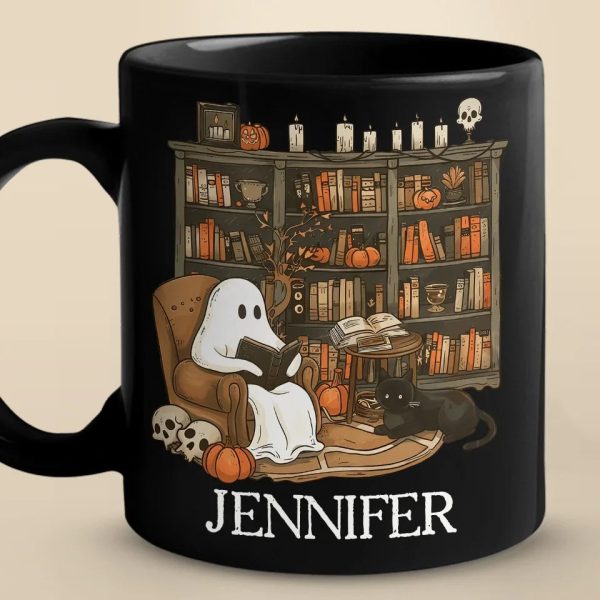 I Ain't Afraid Of No Ghost - Family Personalized Custom Black Mug - Halloween Gift For Family Members I Ain't Afraid Of No Ghost - Family Personalized Custom Black Mug - Halloween Gift For Family Members