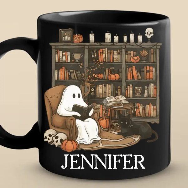 I Ain't Afraid Of No Ghost - Family Personalized Custom Black Mug - Halloween Gift For Family Members I Ain't Afraid Of No Ghost - Family Personalized Custom Black Mug - Halloween Gift For Family Members