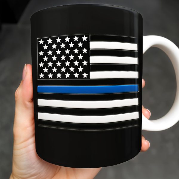 I Can't Fix Stupid But I Can Cuff It, Handcuffs and Thin Blue Line Flag - Personalized Custom Coffee Mug - OFC017_MG I Can't Fix Stupid But I Can Cuff It, Handcuffs and Thin Blue Line Flag - Personalized Custom Coffee Mug - OFC017_MG