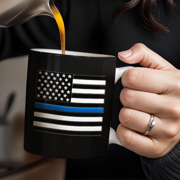 I Can't Fix Stupid But I Can Cuff It, Handcuffs and Thin Blue Line Flag - Personalized Custom Coffee Mug - OFC017_MG I Can't Fix Stupid But I Can Cuff It, Handcuffs and Thin Blue Line Flag - Personalized Custom Coffee Mug - OFC017_MG