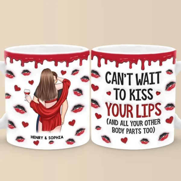 I Can't Wait To Kiss Your Lips - Couple Personalized Custom 3D Inflated Effect Printed Mug - Christmas Gift For Husband Wife, Anniversary, Long Distance Relationship I Can't Wait To Kiss Your Lips - Couple Personalized Custom 3D Inflated Effect Printed Mug - Christmas Gift For Husband Wife, Anniversary, Long Distance Relationship