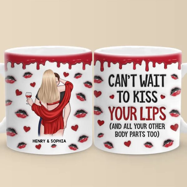 I Can't Wait To Kiss Your Lips - Couple Personalized Custom 3D Inflated Effect Printed Mug - Christmas Gift For Husband Wife, Anniversary, Long Distance Relationship I Can't Wait To Kiss Your Lips - Couple Personalized Custom 3D Inflated Effect Printed Mug - Christmas Gift For Husband Wife, Anniversary, Long Distance Relationship