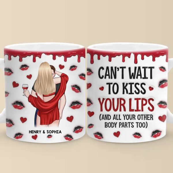 I Can't Wait To Kiss Your Lips - Couple Personalized Custom 3D Inflated Effect Printed Mug - Christmas Gift For Husband Wife, Anniversary, Long Distance Relationship I Can't Wait To Kiss Your Lips - Couple Personalized Custom 3D Inflated Effect Printed Mug - Christmas Gift For Husband Wife, Anniversary, Long Distance Relationship