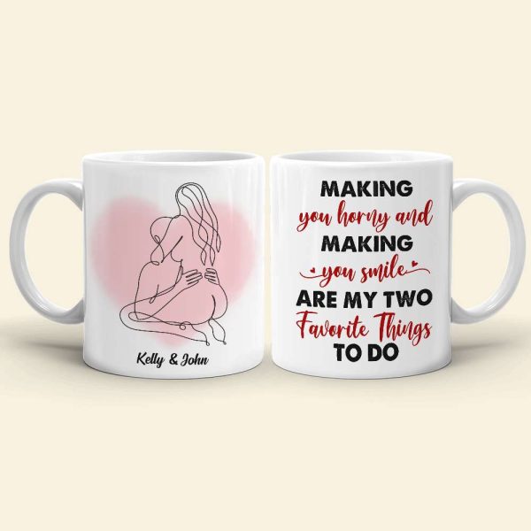 I Challenge You To A Who Better In Bed Personalized White Mug