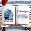 I Choose You Over and Over, Elderly Couple Design - Personalized Custom Coffee Mug - CPL189_MG I Choose You Over and Over, Elderly Couple Design - Personalized Custom Coffee Mug - CPL189_MG