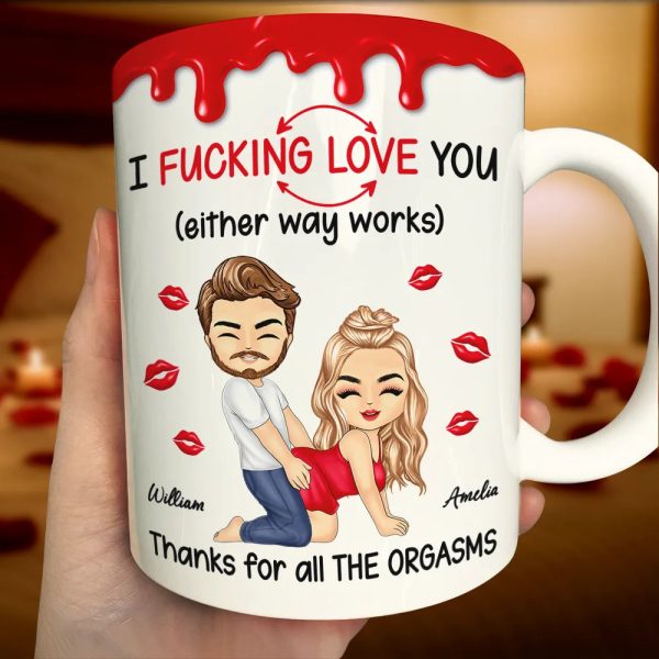 I F*cking Love You Either Way Works - Personalized White Edge-to-Edge Mug I F*cking Love You Either Way Works - Personalized White Edge-to-Edge Mug