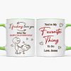 I Fcking Love You Funny Inappropriate Stick Couple - Personalized Mug - Valentine's Day Gift For Him, For Her