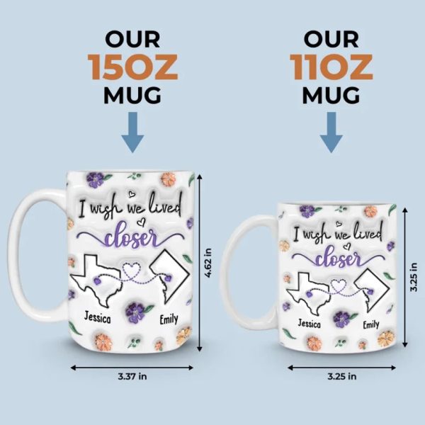 I Found A Sister By Heart - Bestie Personalized Custom 3D Inflated Effect Printed Mug - New Arrival, Gift For Best Friends, BFF, Sisters AMZ I Found A Sister By Heart - Bestie Personalized Custom 3D Inflated Effect Printed Mug - New Arrival, Gift For Best Friends, BFF, Sisters AMZ