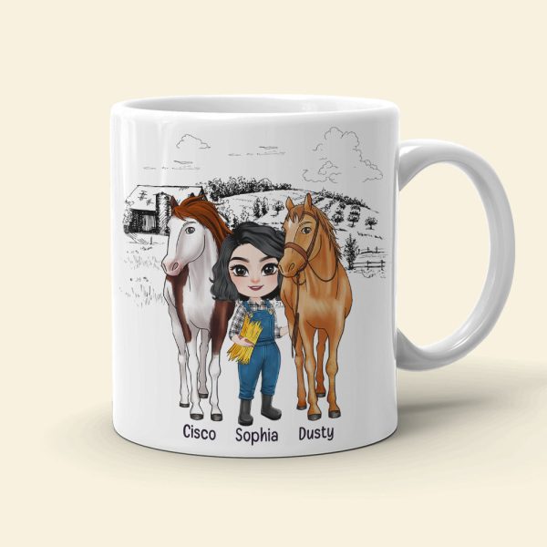 I Found The Key To Happiness Surround Yourself With Horses-Personalized Coffee Mug- Gift For Horse Lover