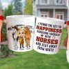 I Found The Key To Happiness Surround Yourself With Horses-Personalized Coffee Mug- Gift For Horse Lover