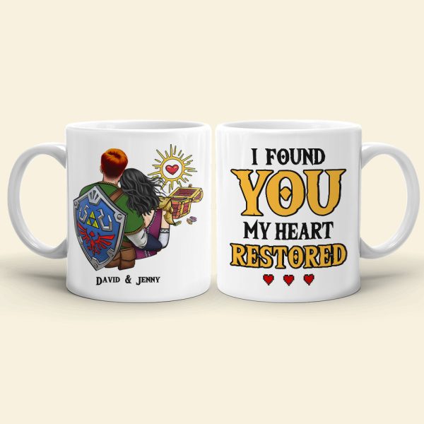 I Found You My Heart Restored, Gift For Couple, Personalized Mug, Couple Hugging Mug 02HUHN290623HH I Found You My Heart Restored, Gift For Couple, Personalized Mug, Couple Hugging Mug 02HUHN290623HH