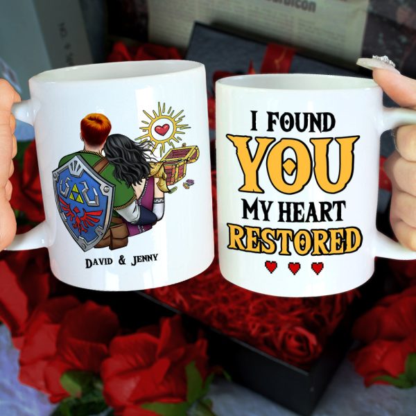 I Found You My Heart Restored, Gift For Couple, Personalized Mug, Couple Hugging Mug 02HUHN290623HH I Found You My Heart Restored, Gift For Couple, Personalized Mug, Couple Hugging Mug 02HUHN290623HH