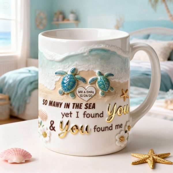 I Found You & You Found Me - Personalized White Edge-to-Edge Mug - Gift For Couple HH01