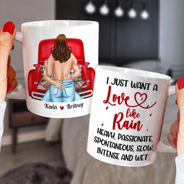 I Just Want A Love Like Rain Personalized Mug, Gift For Couple