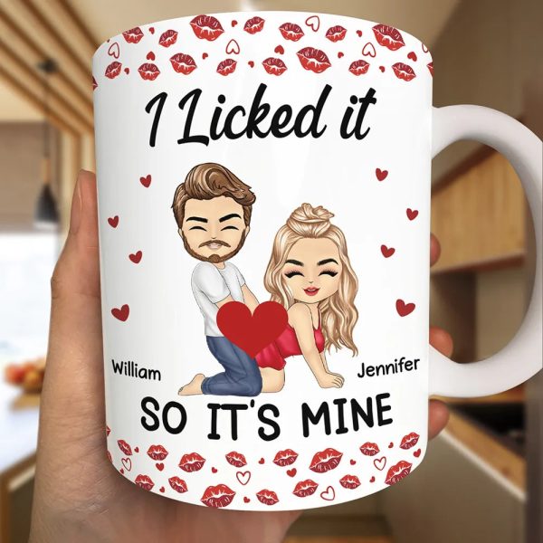I Licked It So It's Mine - Personalized White Edge-to-Edge Mug I Licked It So It's Mine - Personalized White Edge-to-Edge Mug