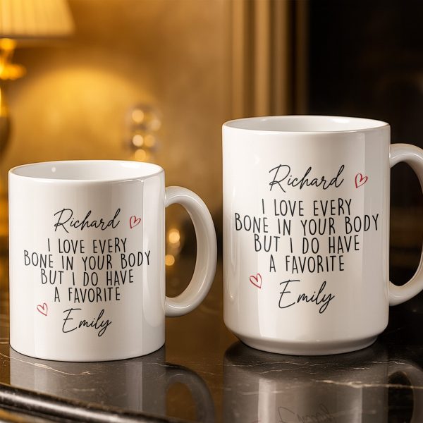 I Love Every Bone In Your Body, Favorite Hearts Design - Personalized Custom Coffee Mug - CPL1294_MG I Love Every Bone In Your Body, Favorite Hearts Design - Personalized Custom Coffee Mug - CPL1294_MG