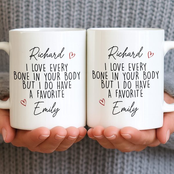 I Love Every Bone In Your Body, Favorite Hearts Design - Personalized Custom Coffee Mug - CPL1294_MG I Love Every Bone In Your Body, Favorite Hearts Design - Personalized Custom Coffee Mug - CPL1294_MG