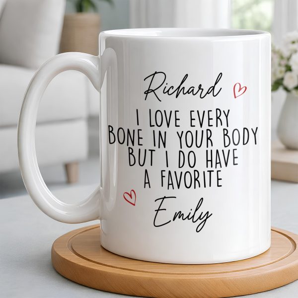 I Love Every Bone In Your Body, Favorite Hearts Design - Personalized Custom Coffee Mug - CPL1294_MG I Love Every Bone In Your Body, Favorite Hearts Design - Personalized Custom Coffee Mug - CPL1294_MG