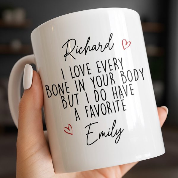 I Love Every Bone In Your Body, Favorite Hearts Design - Personalized Custom Coffee Mug - CPL1294_MG I Love Every Bone In Your Body, Favorite Hearts Design - Personalized Custom Coffee Mug - CPL1294_MG
