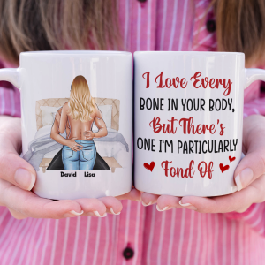 I Love Every Bone In Your Body, Naughty Couple Make Love Happy Valentine's Day White Mug