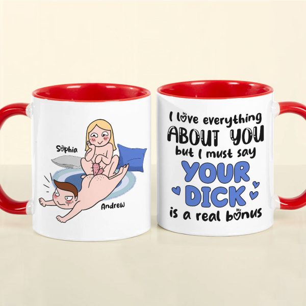 I Love Everything About You Personalized Mug, Funny Gift For Couple