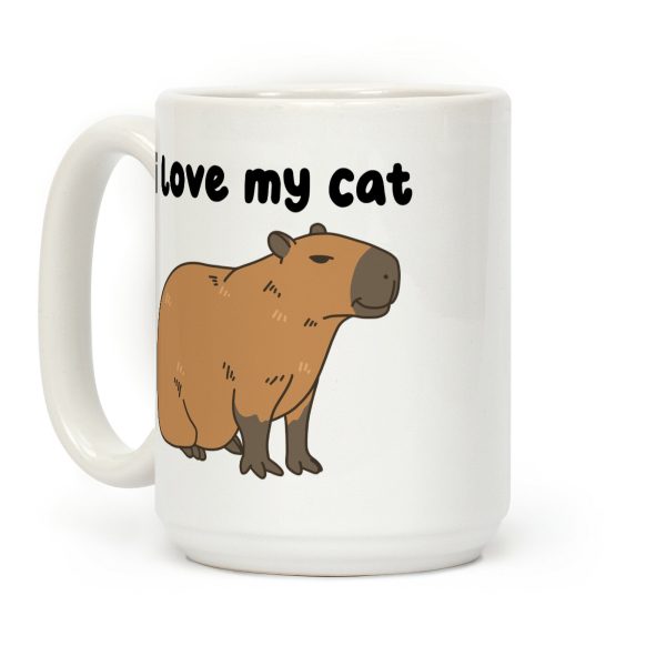 I Love My Cat Capybara Coffee Mug I Love My Cat Capybara Coffee Mug