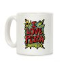 I Love Pizza Pop Art Coffee Mug