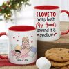 I Love To Wrap Both My Hands Around It & Swallow - Personalized Funny Couple Mug - Gift For Couple