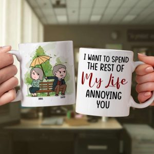 I Love You Even More Than You Annoy Me, Personalized Funny Couple White Mug